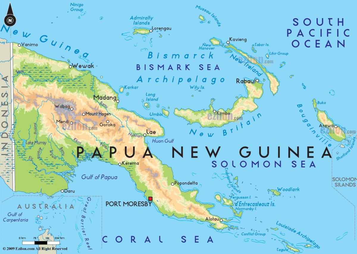 карта столицы Папуа-Новой Гвинеи