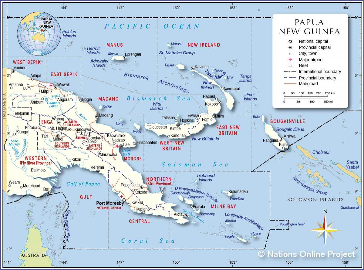 карта тари Папуа-Новая Гвинея 