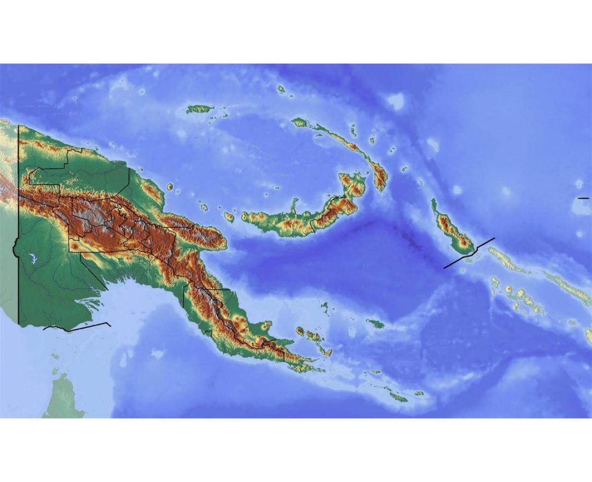 Папуа Новая Гвинея топографической карте