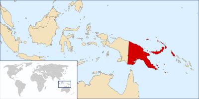 Папуа Новая Гвинея расположение на карте мира