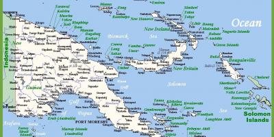 Папуа-Новая Гвинеи на карте 