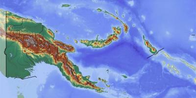 Папуа Новая Гвинея топографической карте